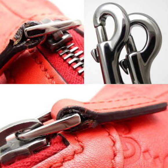 GUCCI Guccisima Bag Leather Red - Picture 5 of 8